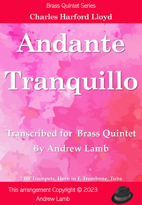 Book cover for Andante Tranquillo (by Charles Hanford Lloyd, arr. for Brass Quintet)