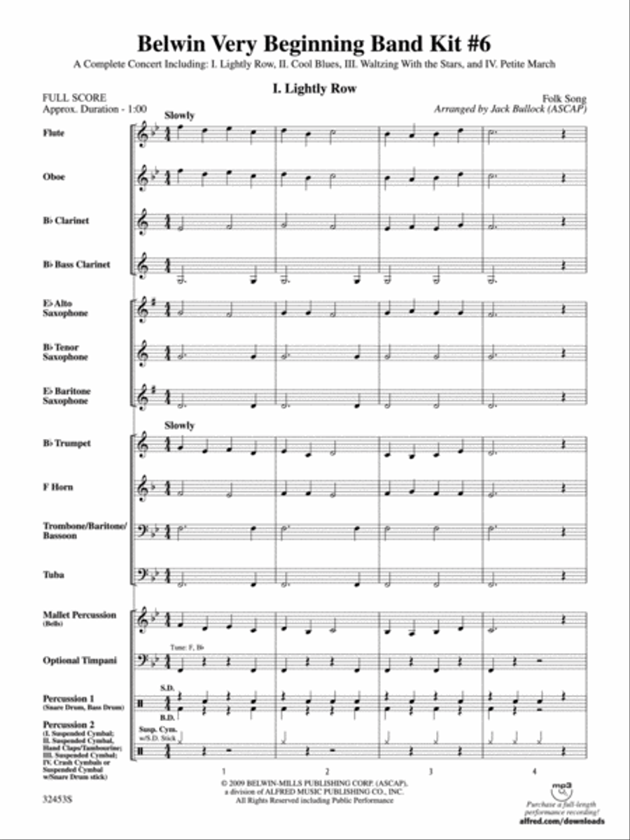 Belwin Very Beginning Band Kit #6 Concert Band scores gallery preview page 2