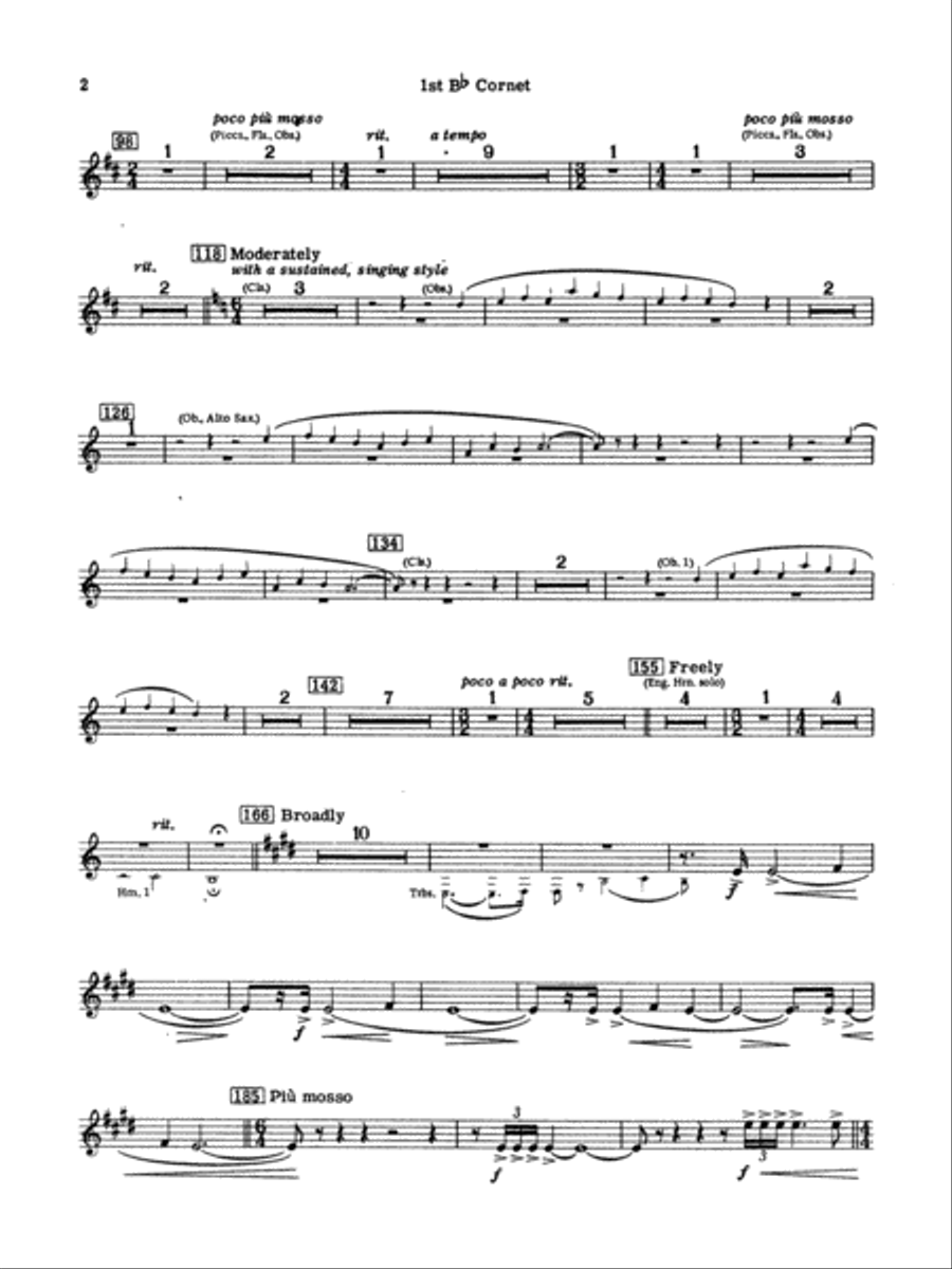Russian Christmas Music: 1st B-flat Cornet Concert Band scores gallery preview page 2