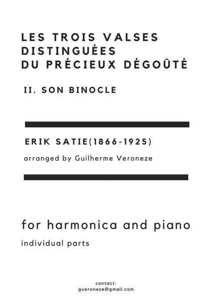 Les trois valses distinguées du précieux dégoûté. II. Son Binocle (Harmonica + Piano) image number null