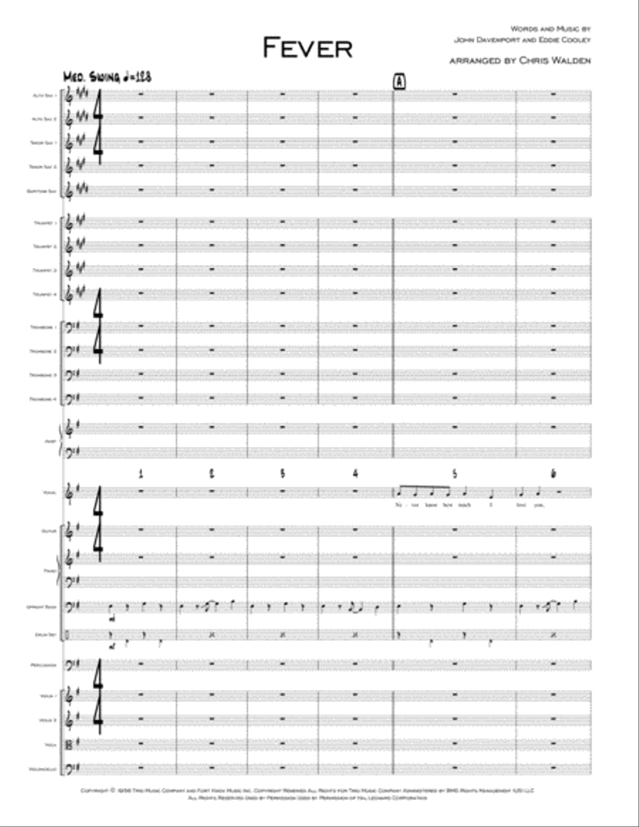 Fever Jazz Ensemble scores gallery preview page 1