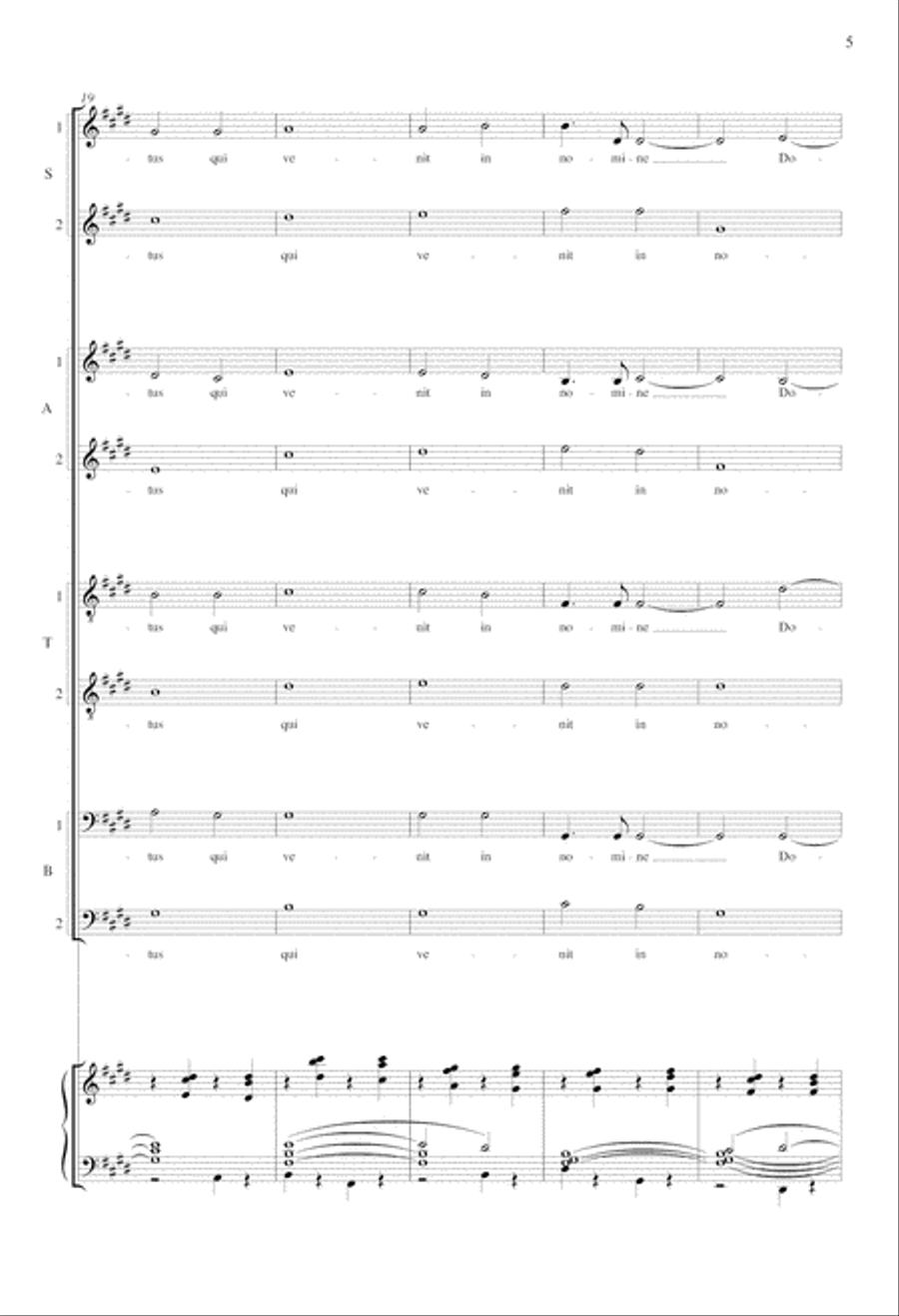 Benedictus and Agnus Dei from Missa Aedis Christi Divisi scores gallery preview page 5