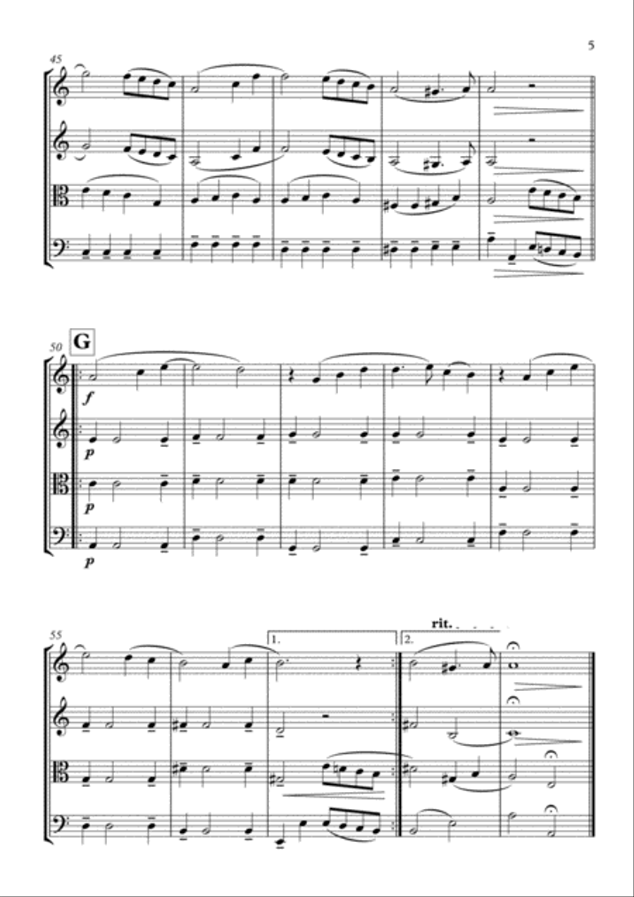 AVE MARIA CACCINI String Quartet scores gallery preview page 5