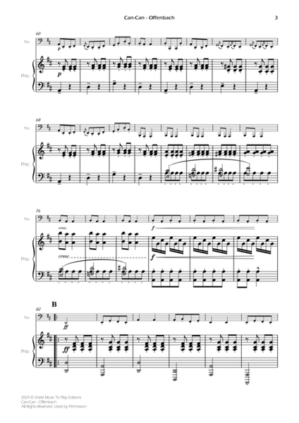 Offenbach - Can-Can - Tuba and Piano (Full Score and Parts) image number null