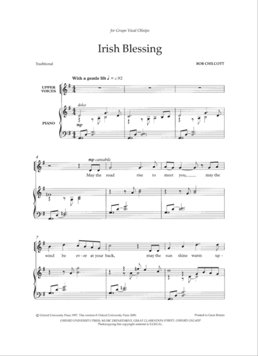 Irish Blessing SSA scores gallery preview page 2