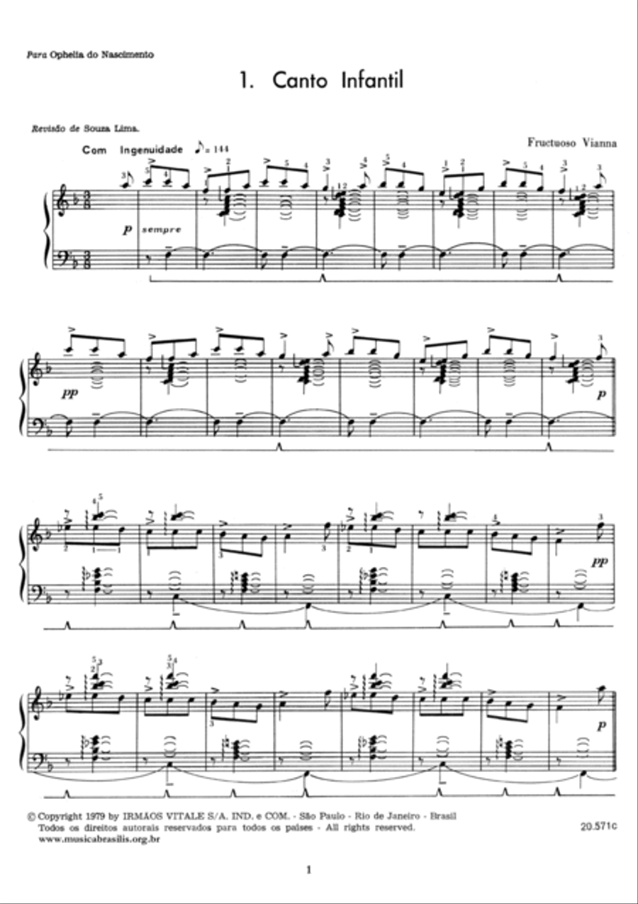Sete miniaturas Piano Solo scores gallery preview page 3