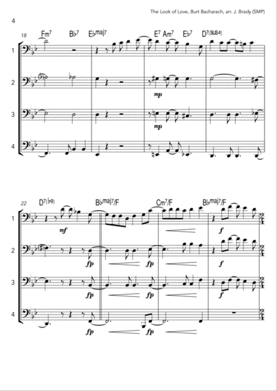 The Look Of Love Brass Ensemble scores gallery preview page 4
