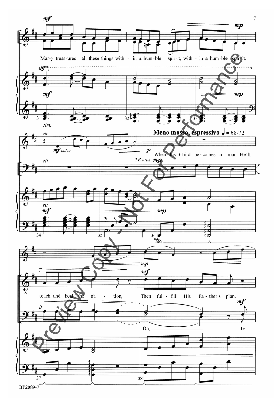 Unto Us a Son Is Born 4-Part scores gallery preview page 7