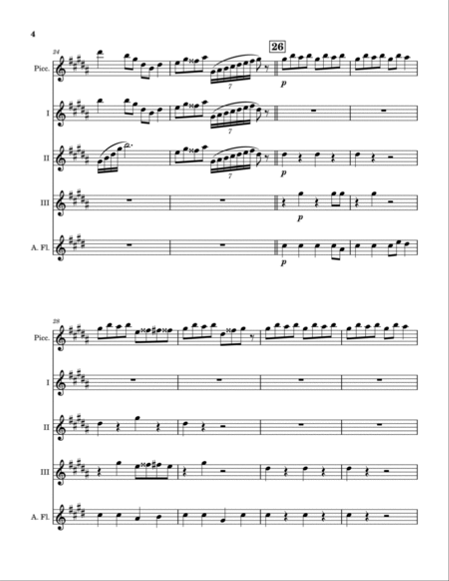 Kidnap The Sandy Claws Woodwind Quintet scores gallery preview page 5