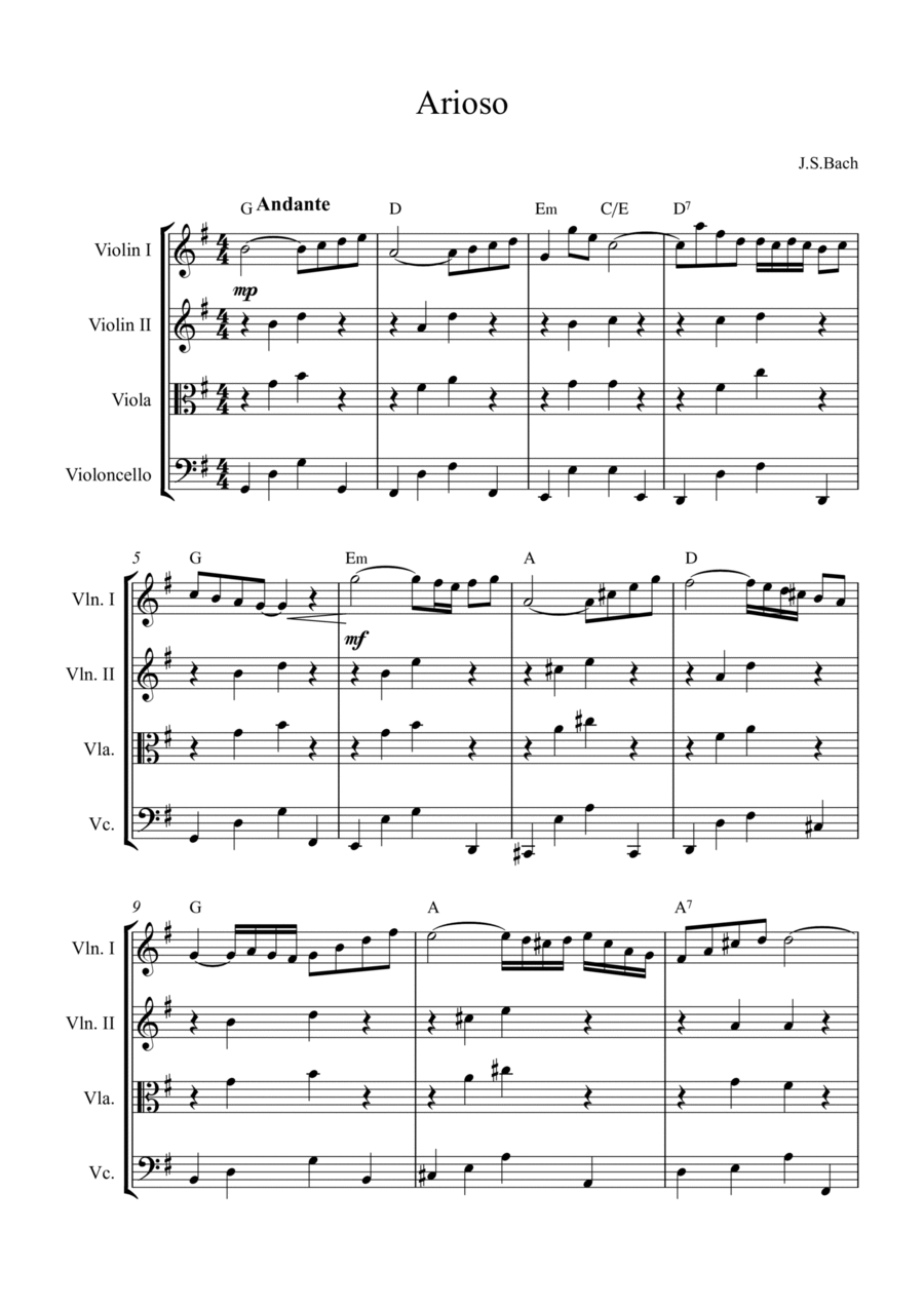 Arioso String Quartet scores gallery preview page 1