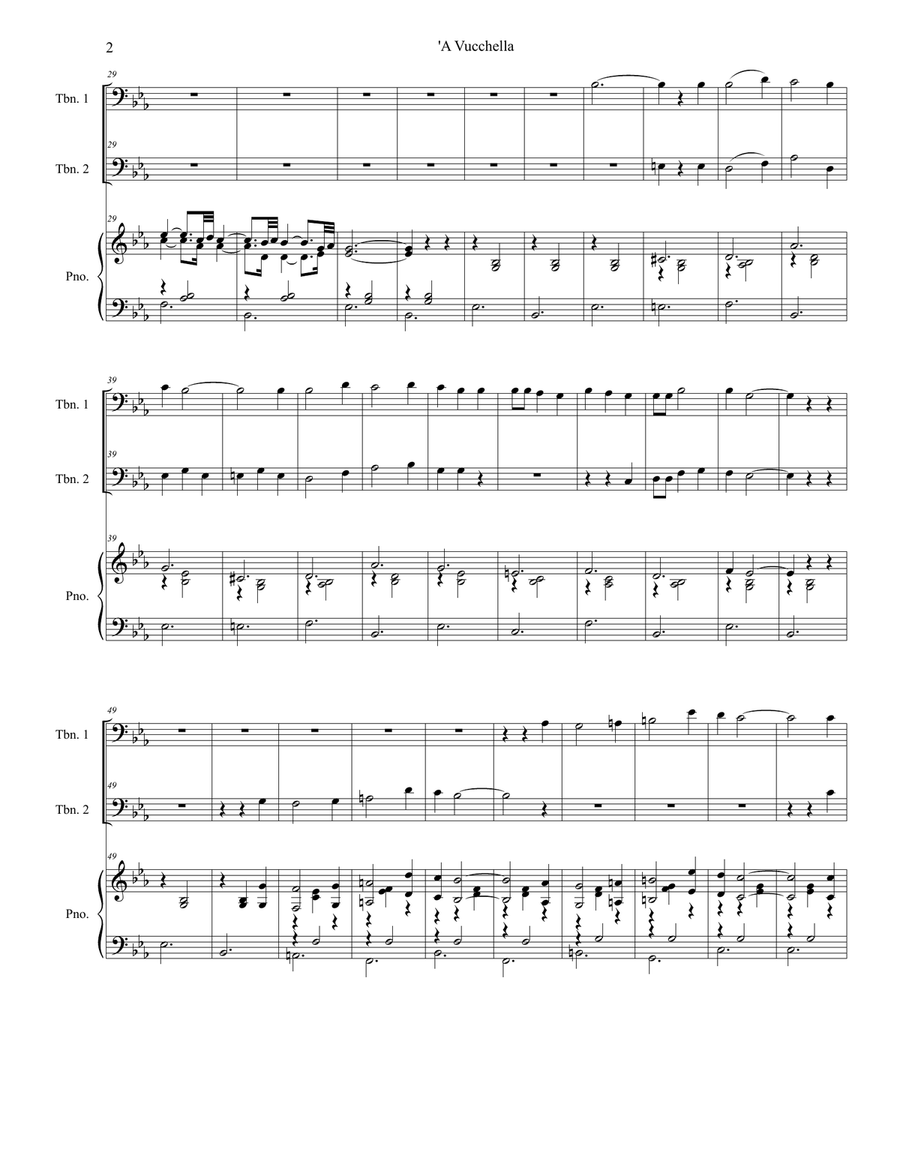 A Vucchella (Trombone Duet) Trombone Duet scores gallery preview page 3