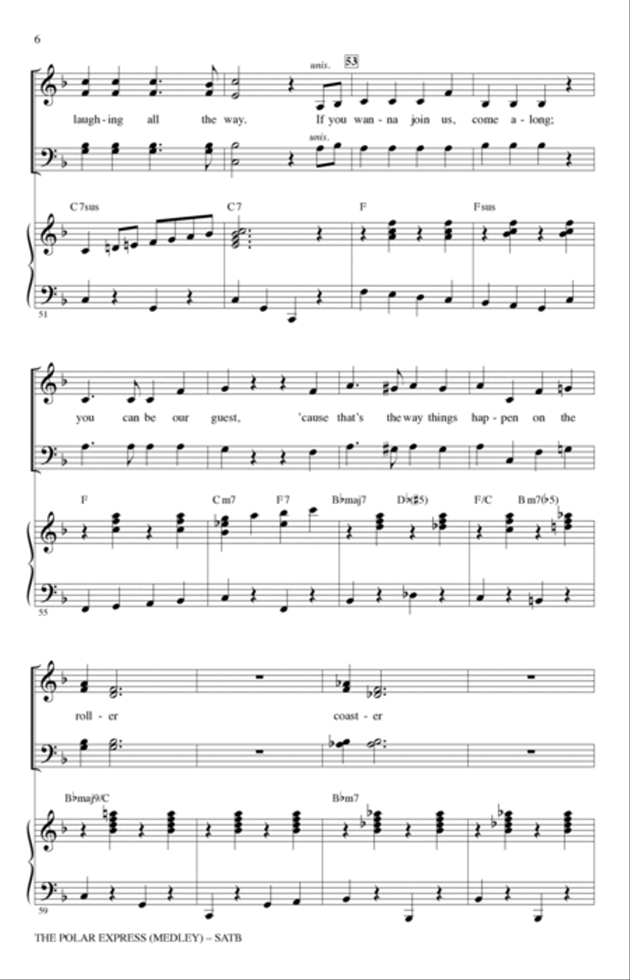 The Polar Express (Holiday Medley) (arr. Audrey Snyder) 4-Part scores gallery preview page 5