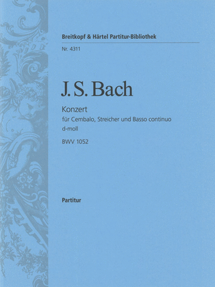 Book cover for Harpsichord Concerto in D minor BWV 1052