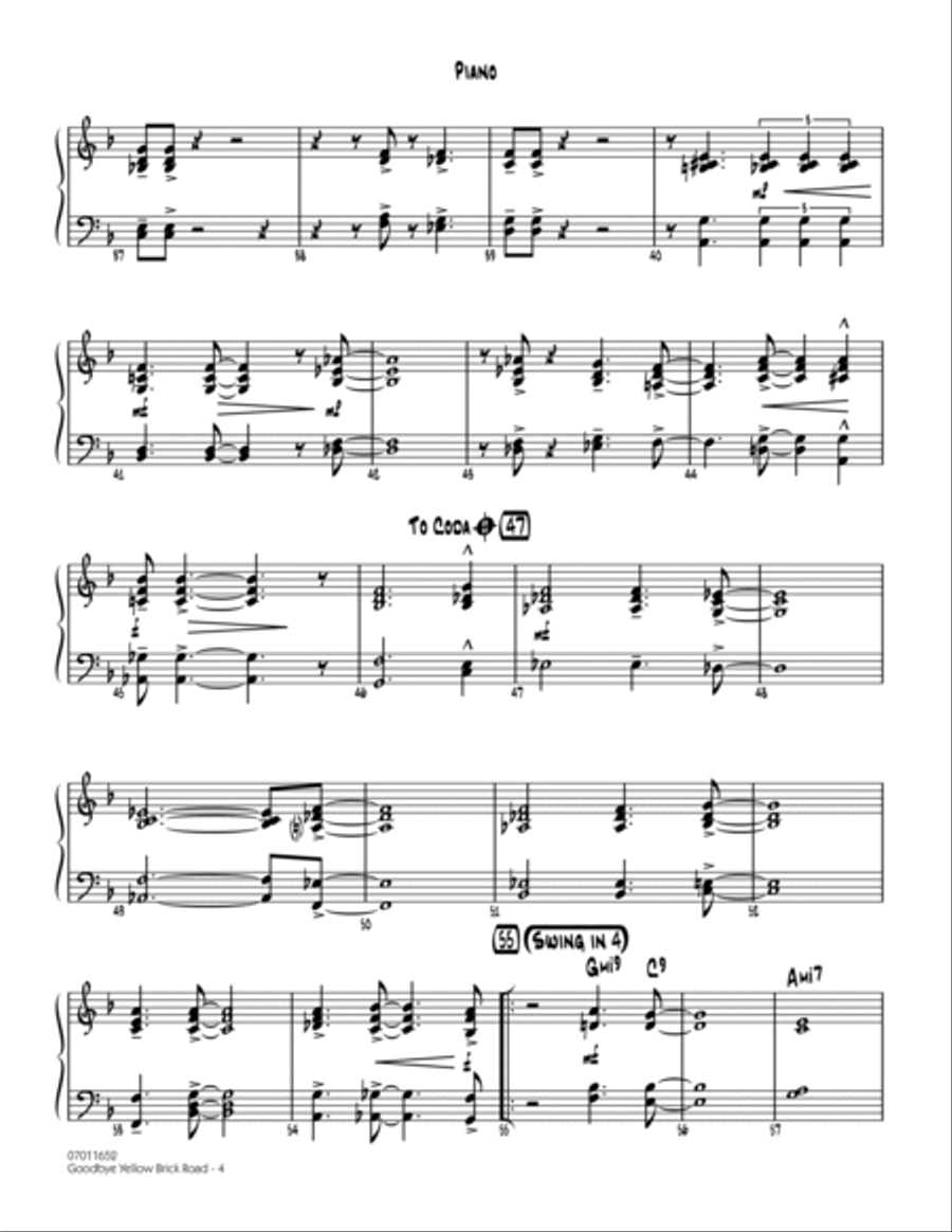 Goodbye Yellow Brick Road - Piano Piano scores gallery preview page 4