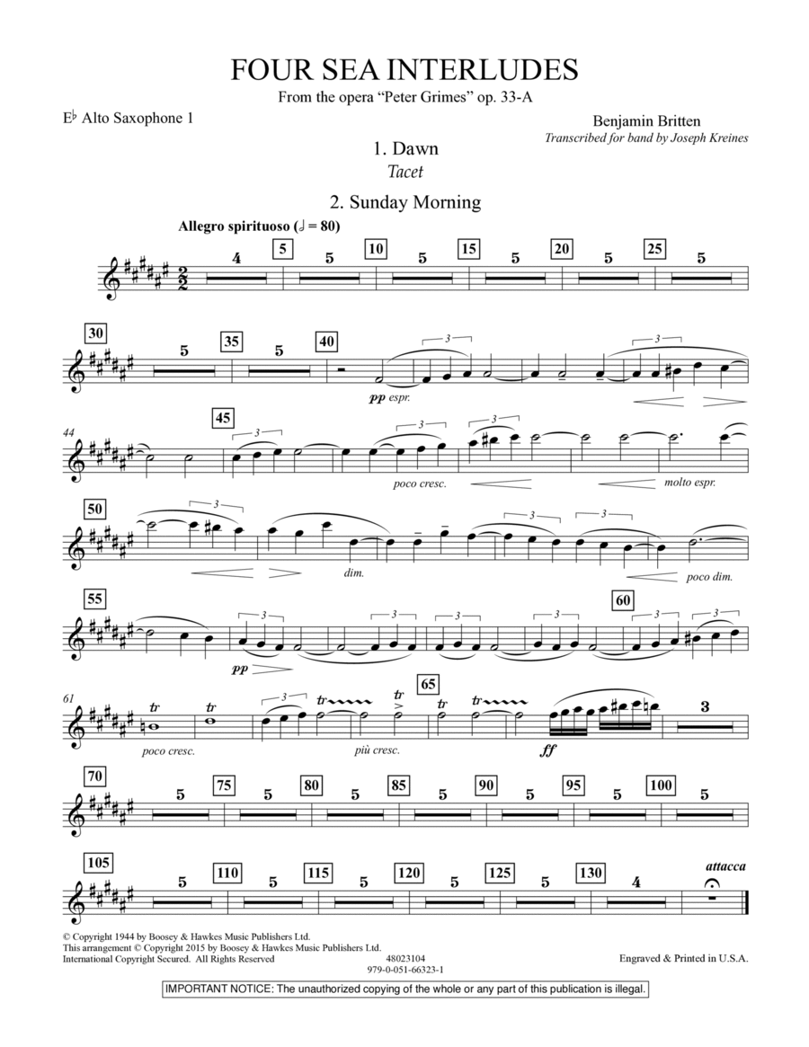 Four Sea Interludes (from the opera 