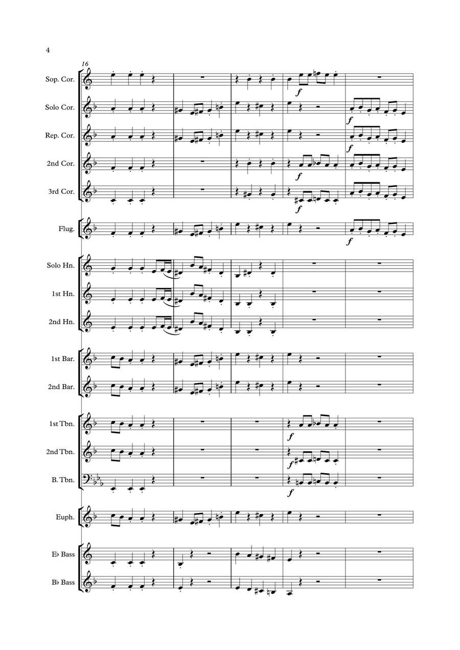 Oompa-loompa-doompadee-doo Brass Band scores gallery preview page 4