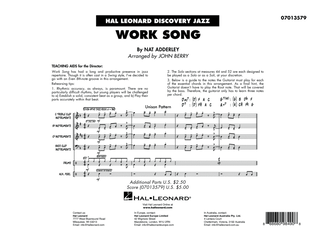 Work Song (arr. John Berry) - Conductor Score (Full Score)