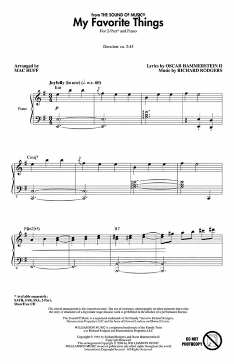 My Favorite Things My Favorite Things 2-Part scores gallery preview page 2