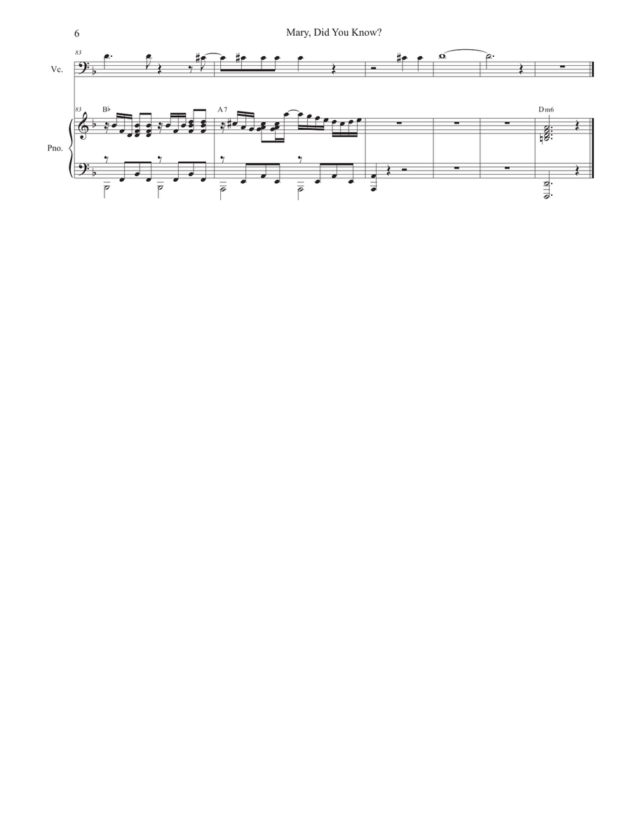 Mary, Did You Know? Piano scores gallery preview page 6