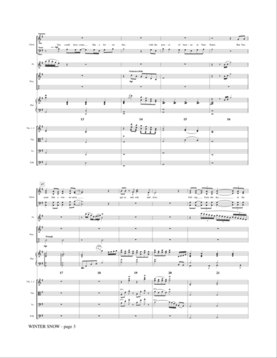 Winter Snow - Full Score Choir scores gallery preview page 3