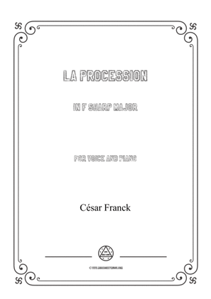 Franck-La procession in F sharp Major,for voice and piano