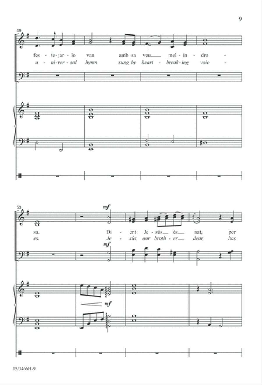 Tres Villancicos Españoles 4-Part scores gallery preview page 9
