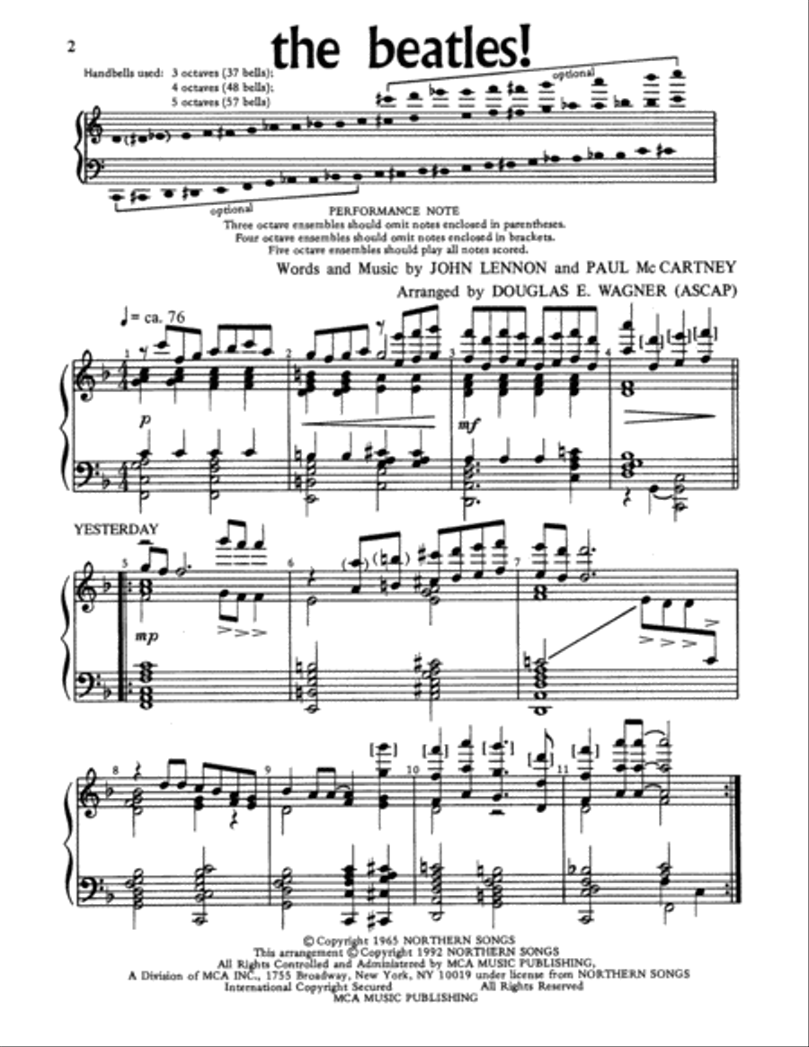 The Beatles! 5-Octaves scores gallery preview page 2
