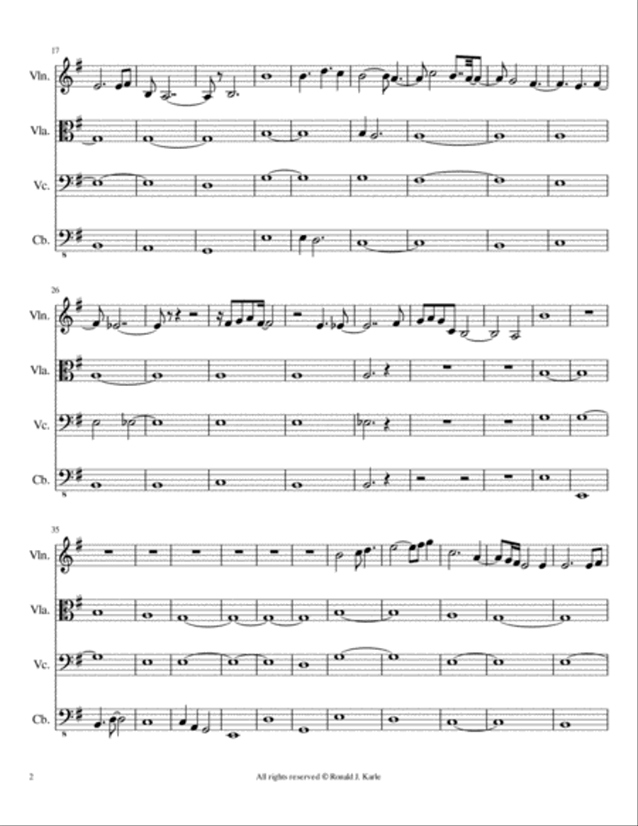 Night of Reflection Nocturne #131 Night of Reflection Nocturne #131 String Quartet scores gallery preview page 3