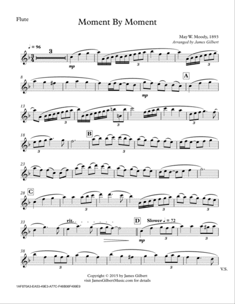 Moment By Moment Flute Solo scores gallery preview page 5