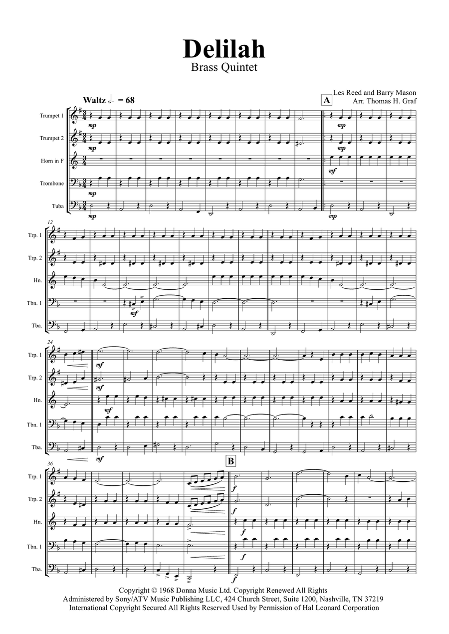 Delilah Brass Ensemble scores gallery preview page 2