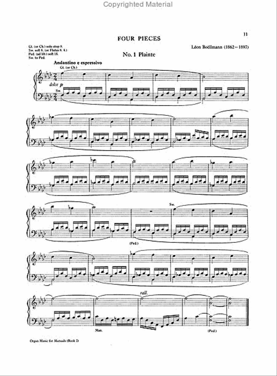 Organ Music for Manuals Book 1 Organ scores gallery preview page 4