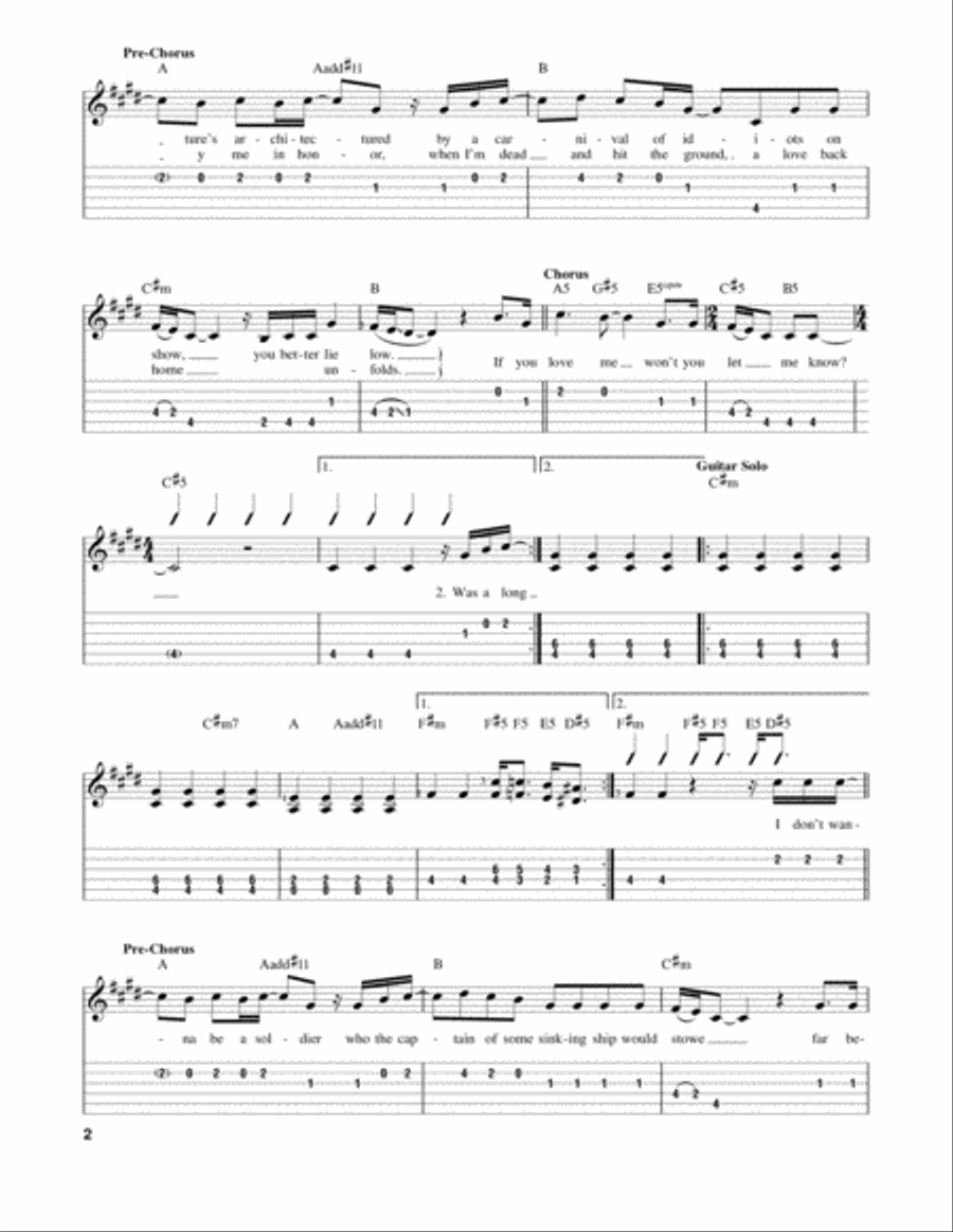 Violet Hill Acoustic Guitar scores gallery preview page 2