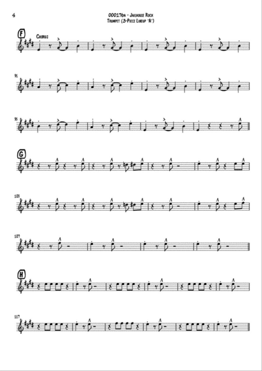 Jailhouse Rock Small Ensemble scores gallery preview page 4