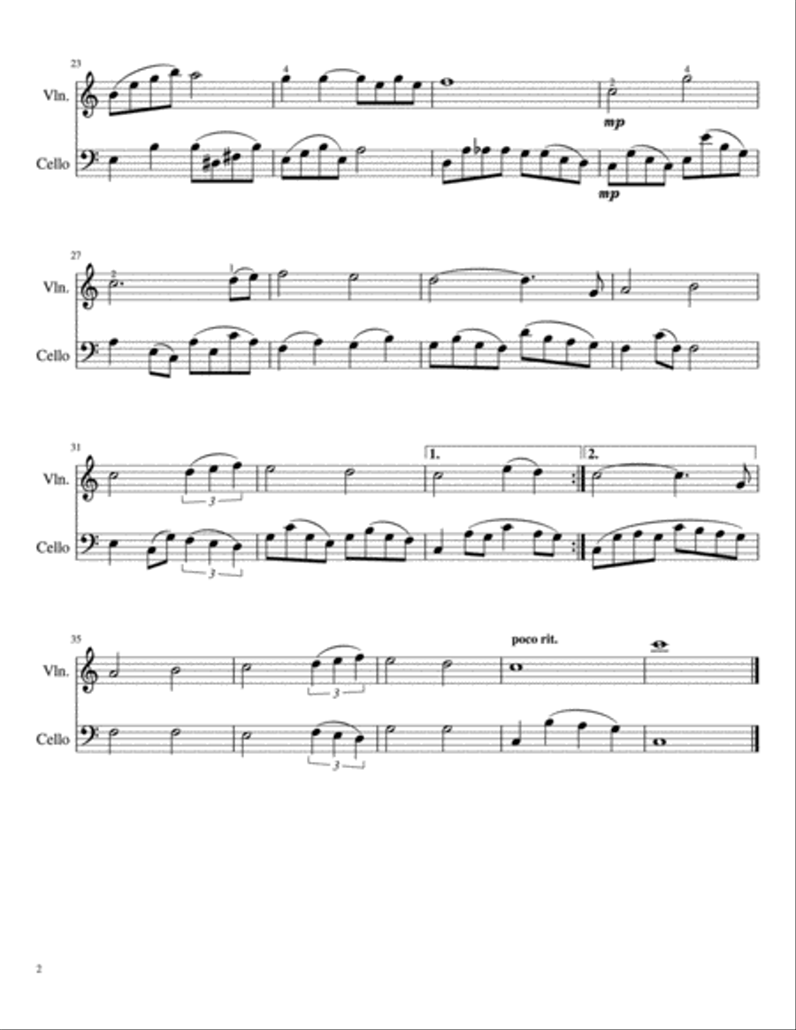 Can't Help Falling In Love String Duet scores gallery preview page 3