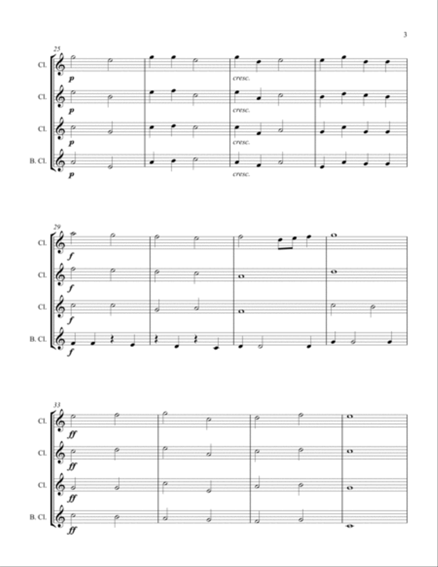 In the Clouds Woodwind Quartet scores gallery preview page 3
