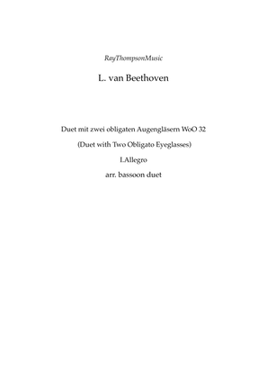 Beethoven: Duet mit zwei obligaten Augengläsern WoO 32 (Eyeglass Duo) (I.Allegro) - bassoon duet