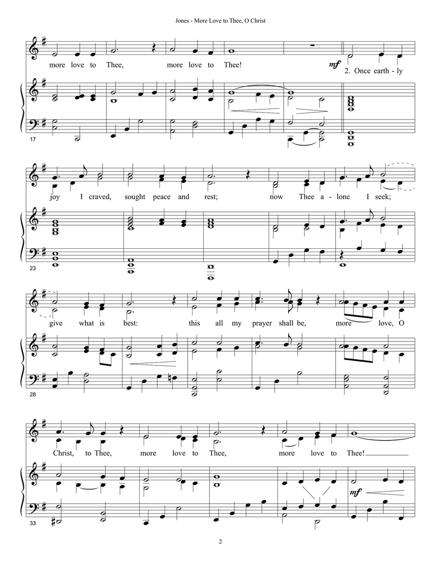 More Love to Thee (SSA) More Love to Thee (SSA) SSA scores gallery preview page 2