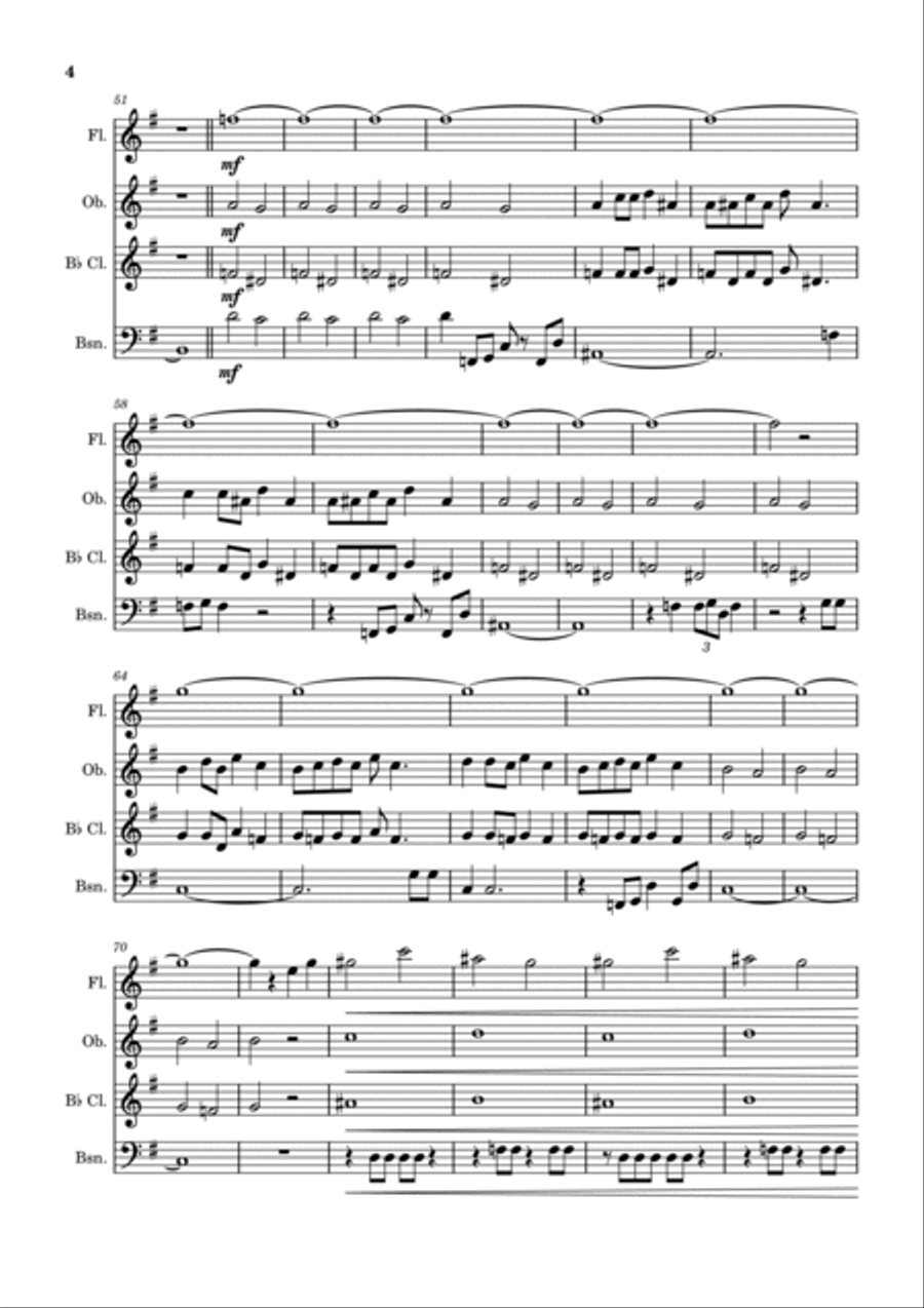 The Leprechaun's Dream Woodwind Quartet scores gallery preview page 5