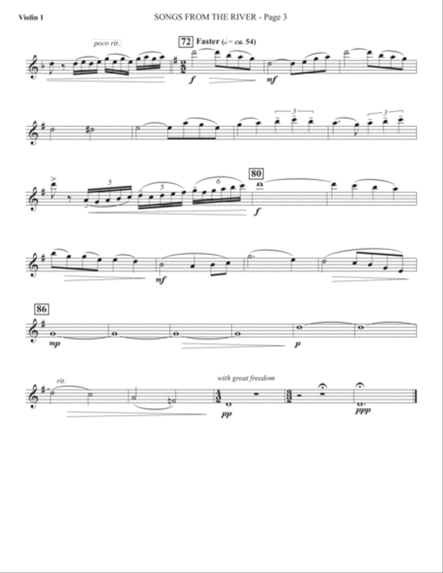 Sacred Places - Violin 1 Choir scores gallery preview page 4