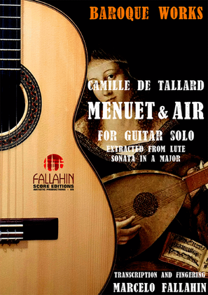 Book cover for MENUET & AIR - CAMILLE DE TALLARD - FOR GUITAR SOLO