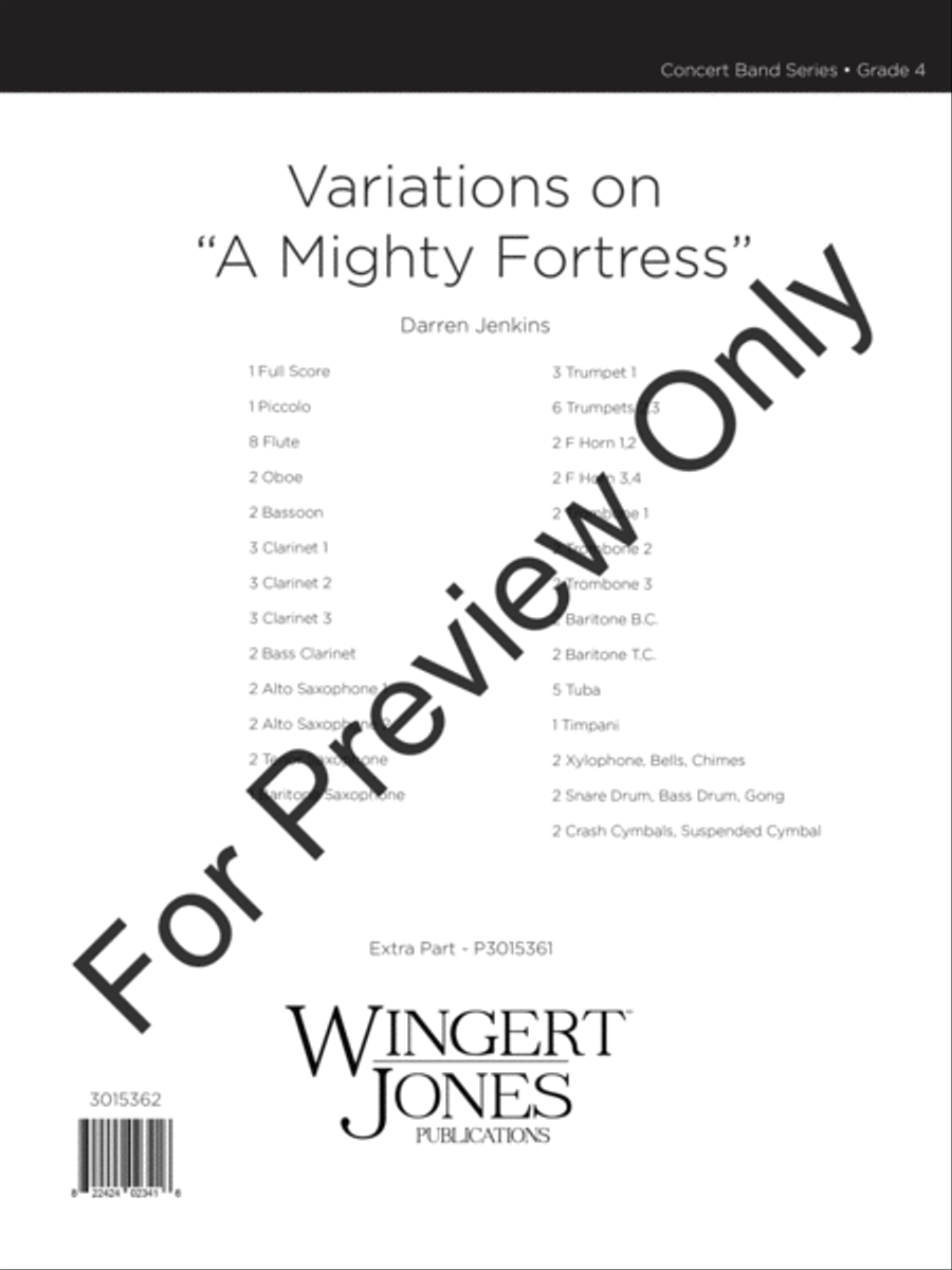Variations On A Mighty Fortress Concert Band scores gallery preview page 2