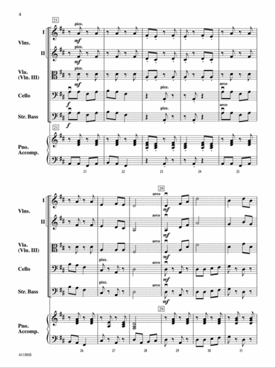 Camptown Races: Score String Orchestra scores gallery preview page 4
