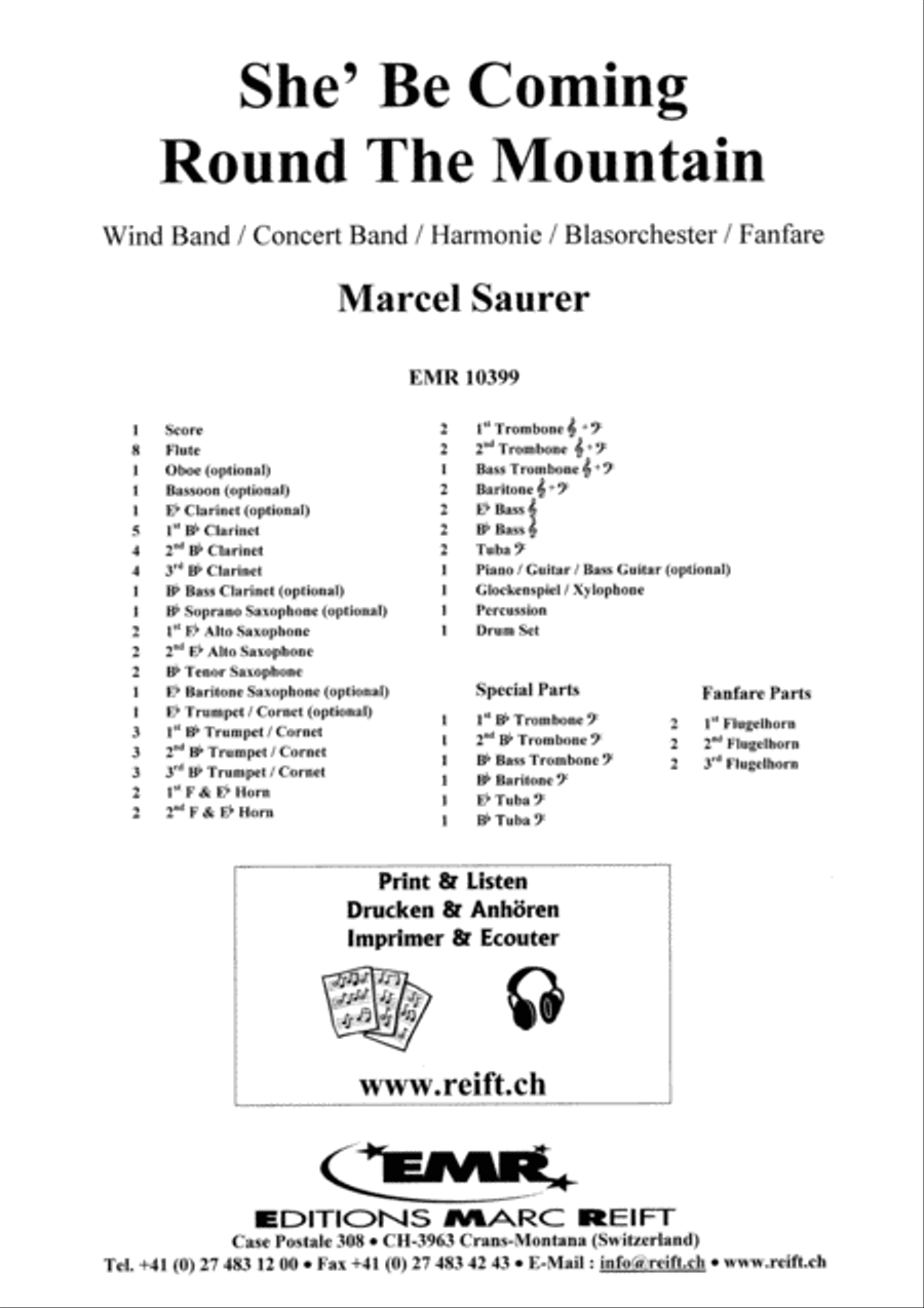 She'll Be Coming Round The Mountain Concert Band scores gallery preview page 2