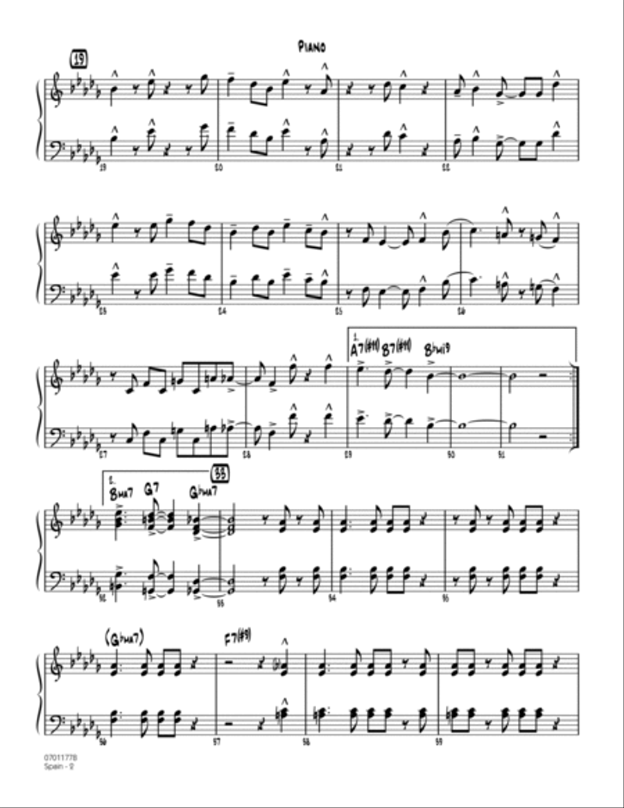 Spain - Piano Spain - Piano Jazz Ensemble scores gallery preview page 2