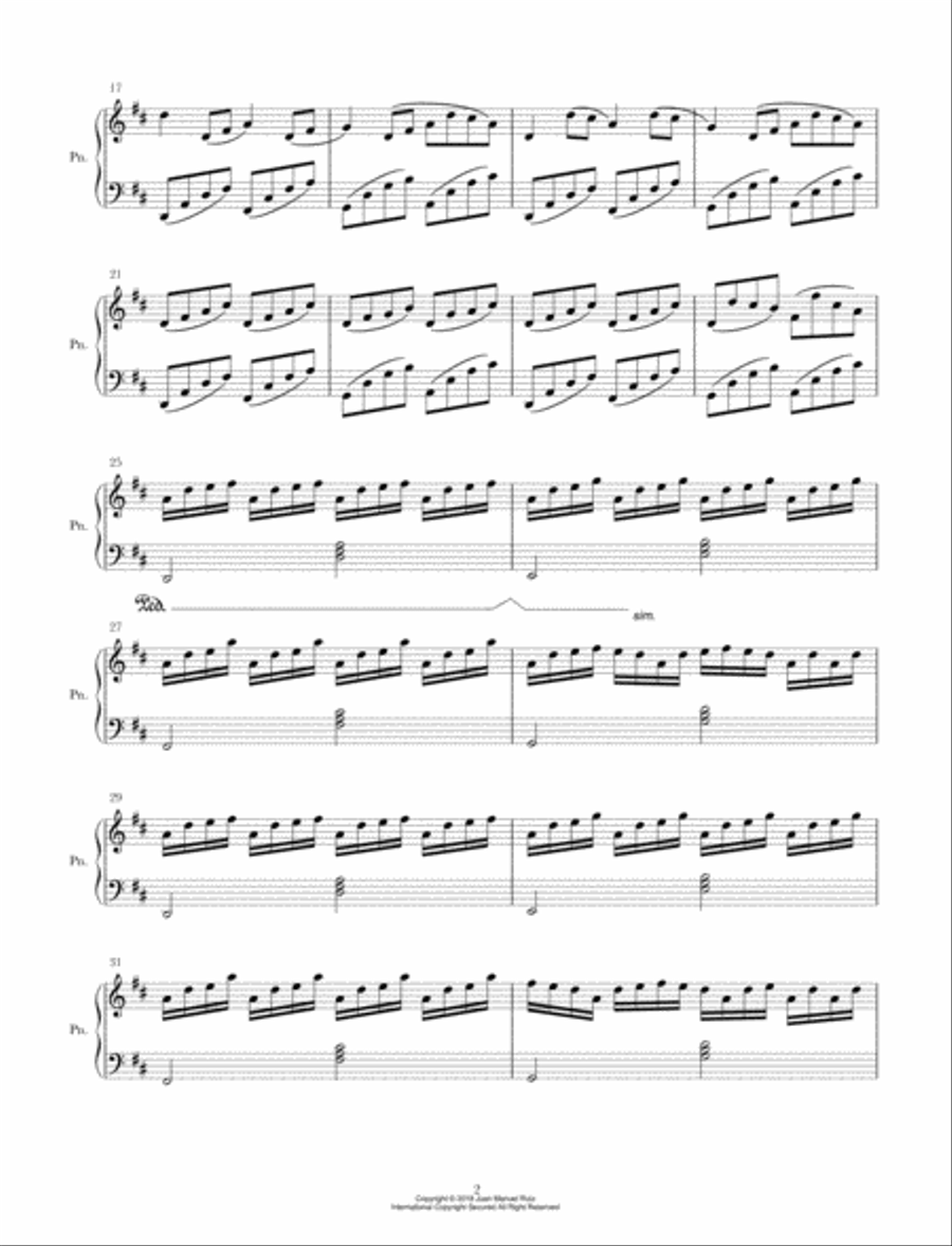 Too far Piano Solo scores gallery preview page 2