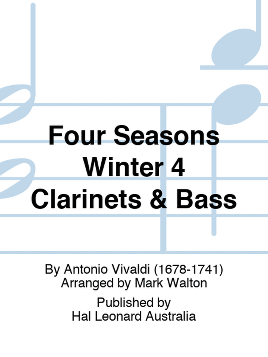 Four Seasons Winter 4 Clarinets & Bass