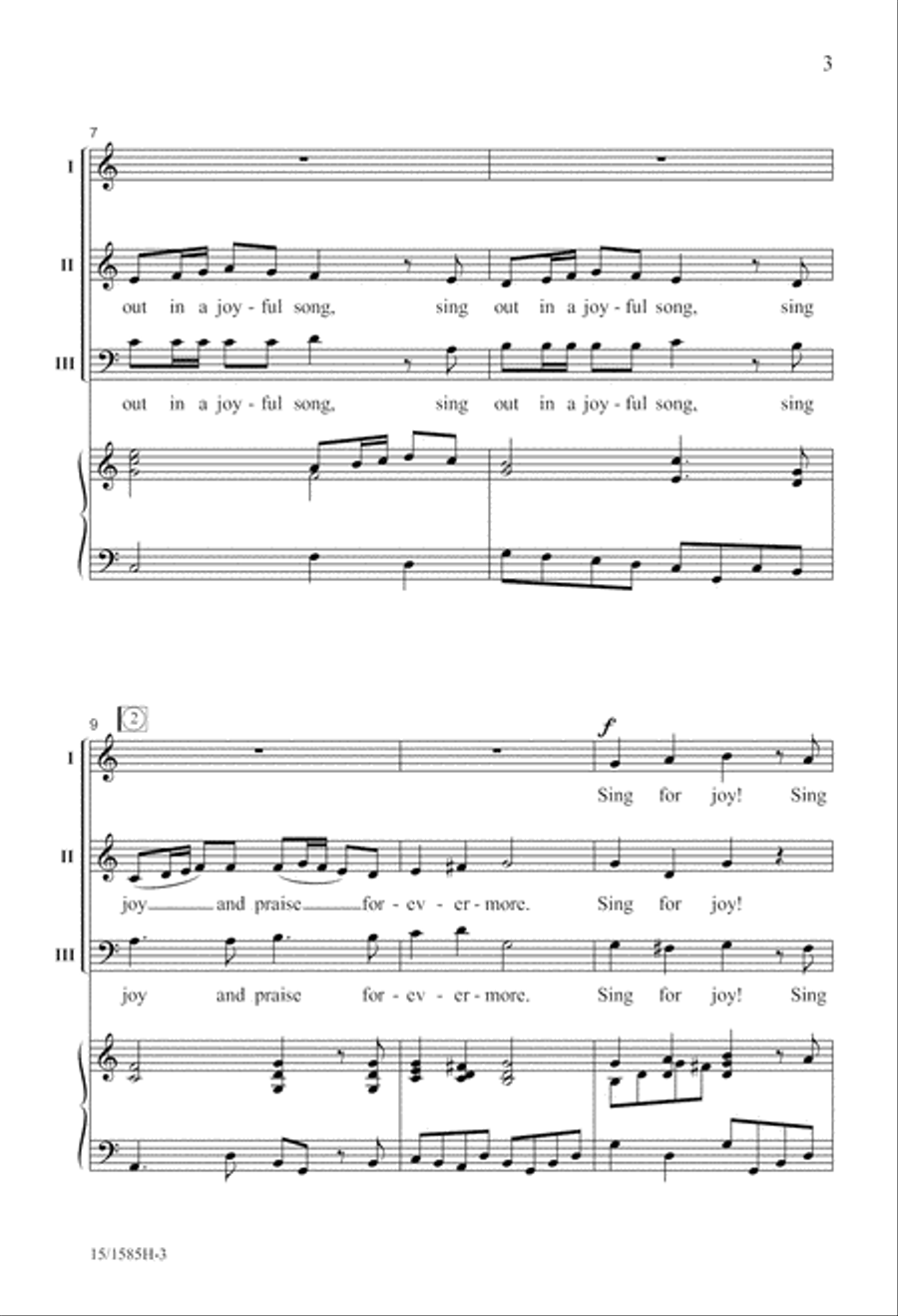 Sing for Joy! 3-Part scores gallery preview page 3