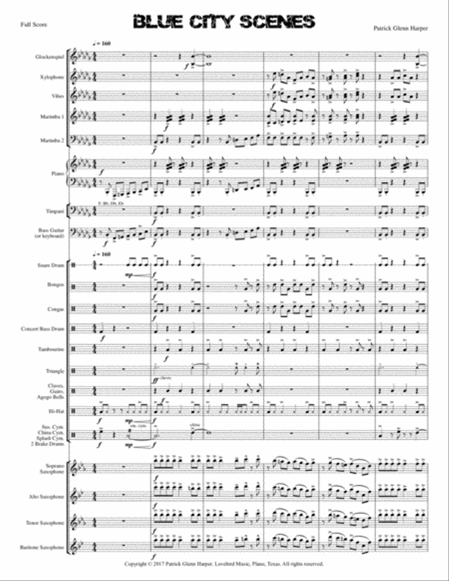 Blue City Scenes Saxophone scores gallery preview page 2