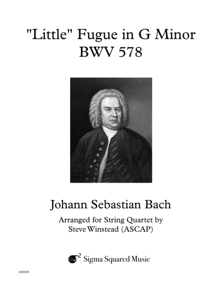Little Fugue in G Minor, BWV 578 for String Quartet image number null