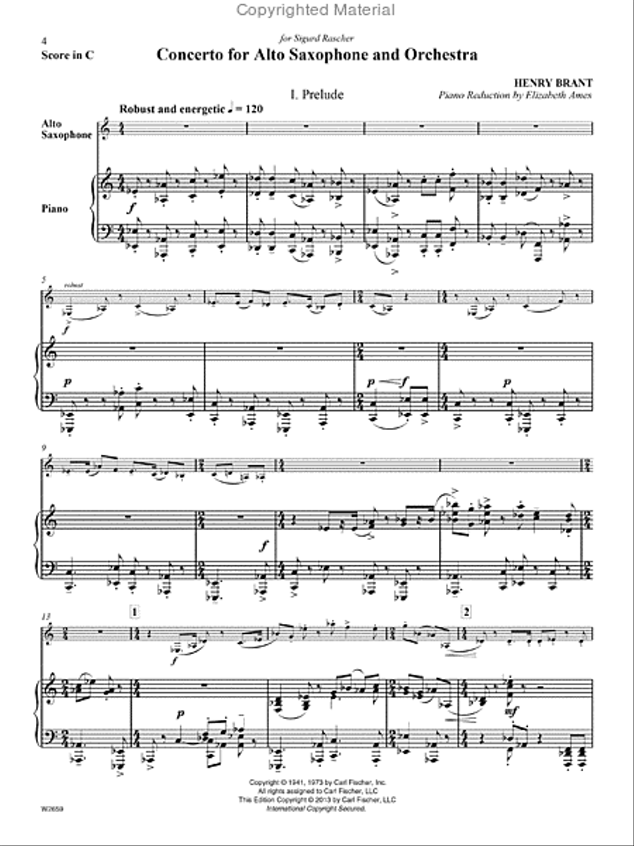 Concerto For Alto Sax And Orchestra Alto Saxophone scores gallery preview page 2